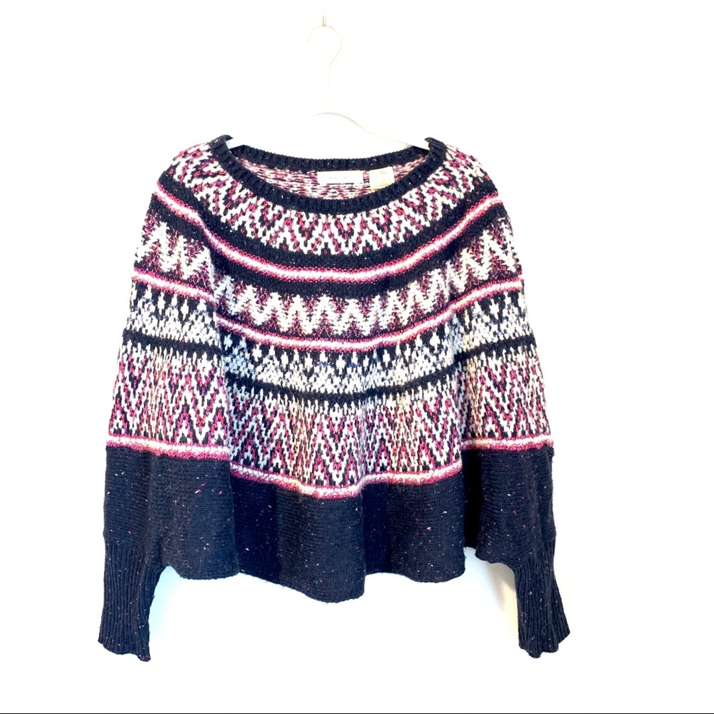 Anthropologie Sleeping on Snow Midland Poncho Sm